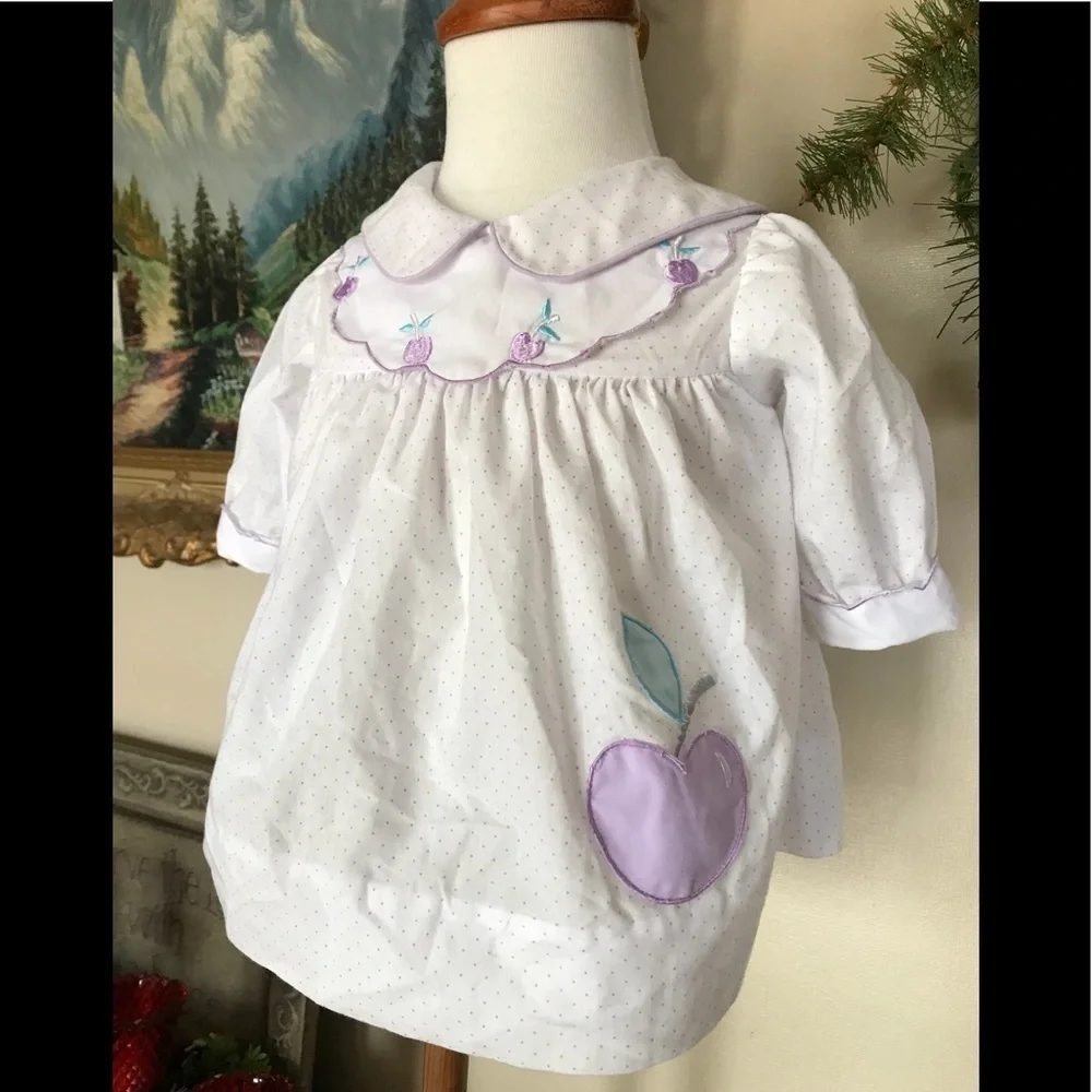 Rare VTG 1960’s Baby Plum Peter Pan Collar Dress